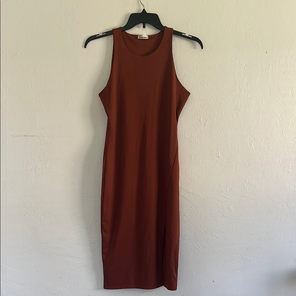 Bodycon Deep Burnt Orange Dress